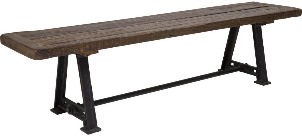 Kare Design Eetkamerbank Railway Hout Metaal 180 cm